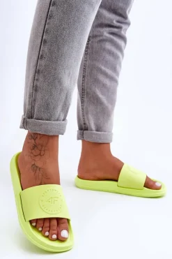 Clearance 4F Damskie Sportowe Klapki SS23FFLIF069-72S Limonkowe