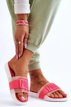 Best Boto Damskie Sportowe Klapki Neonowo Różowe Sunrise