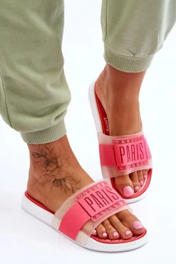 Best Boto Damskie Sportowe Klapki Neonowo Różowe Sunrise