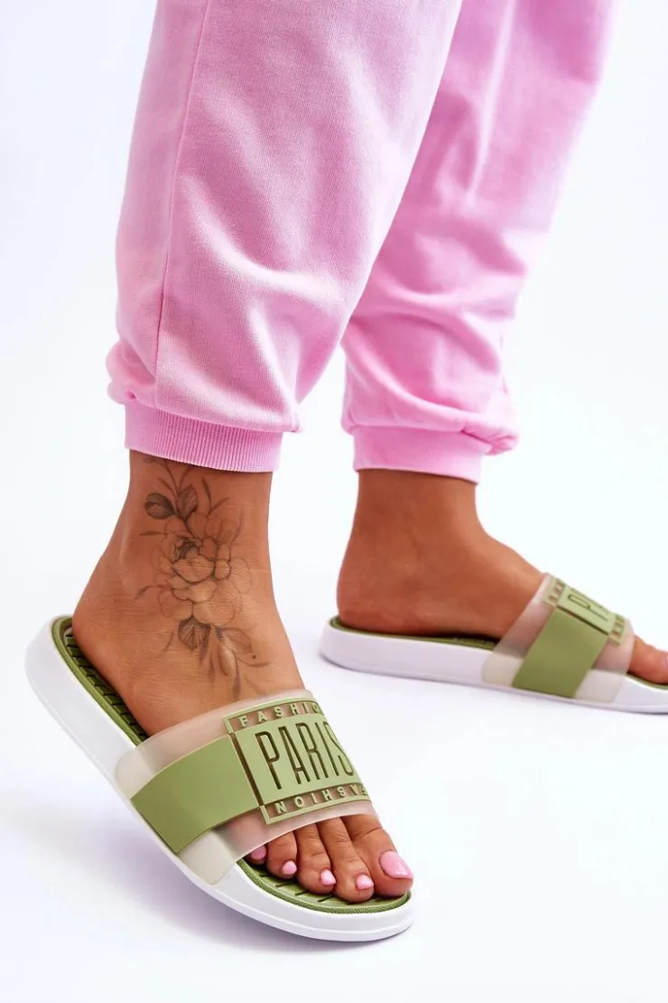 Sale Boto Damskie Sportowe Klapki Zielone Sunrise Zielony