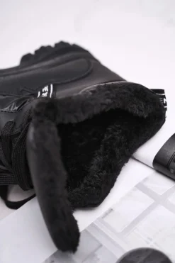 Damskie Boto Damskie Sportowe Śniegowce Z Futerkiem Czarne Euphoria