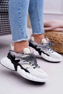 Big Star Shoes Buty Sportowe Big Star*Damskie Sportowe Obuwie Big Star by Daniel Lopez Białe FF274A546