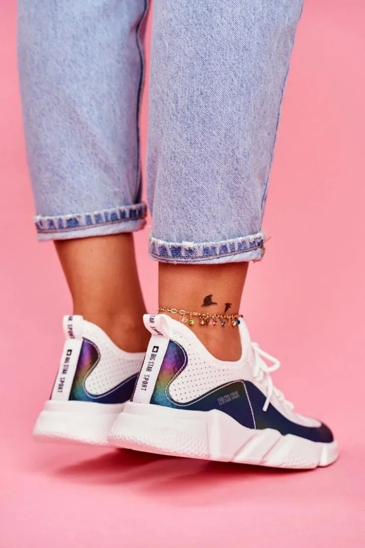 Clearance Big Star Shoes Damskie Sportowe Obuwie Big Star Białe FF274A052