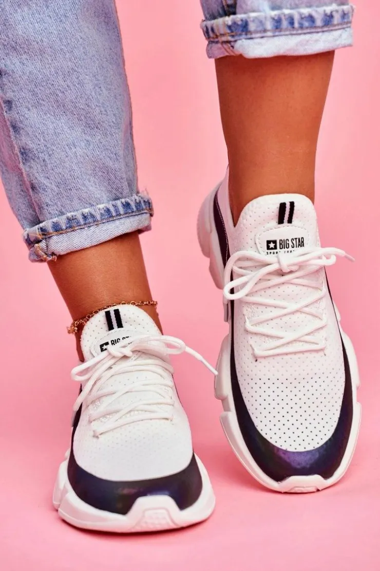 Clearance Big Star Shoes Damskie Sportowe Obuwie Big Star Białe FF274A052