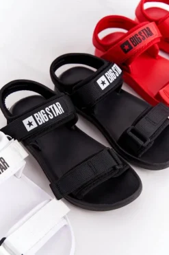 Sale Big Star Shoes Damskie Sportowe Sandały Big Star HH274A027 Czerwone Czerwony