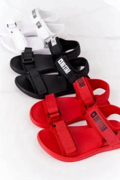 Sale Big Star Shoes Damskie Sportowe Sandały Big Star HH274A027 Czerwone Czerwony