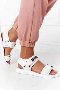 Damskie Big Star Shoes Damskie Sportowe Sandały Big Star HH274A026 Białe