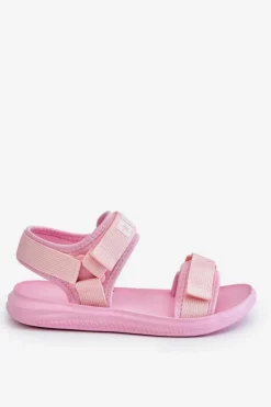 Big Star Shoes Sandały Big Star|Sandały Płaskie*Damskie Sportowe Sandały Big Star LL274729 Różowe Różowy