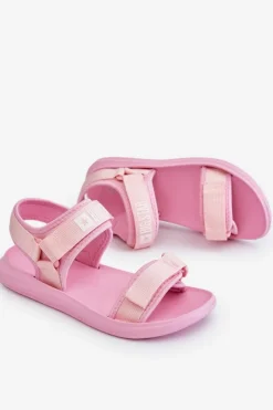 Big Star Shoes Sandały Big Star|Sandały Płaskie*Damskie Sportowe Sandały Big Star LL274729 Różowe Różowy