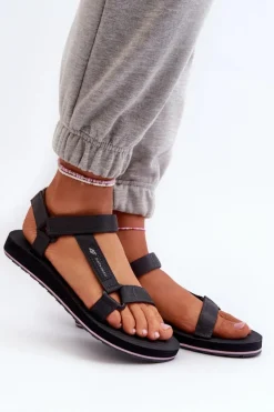 4F Damskie Sportowe Sandały RSS2SANF054-23S Ciemnoszare Szary