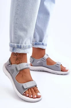 Online 4F Damskie Sportowe Sandały SS23FSANF016-27S Szare