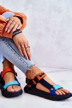 Lee Cooper Sandały Płaskie*Damskie Sportowe Sandały LCW-22-34-0953L Multikolorowe