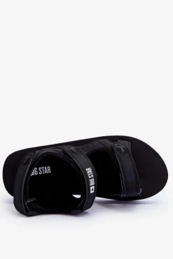 Damskie Big Star Shoes Damskie Sportowe Sandały Na Platformie Big Star LL274789 Czarne