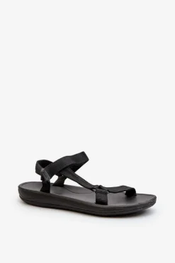 Best Boto Damskie Sportowe Sandały Na Rzepy Czarne Vilari Czarny