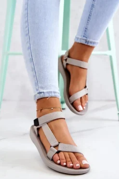 Damskie Boto Damskie Sportowe Sandały Szare Ultimate