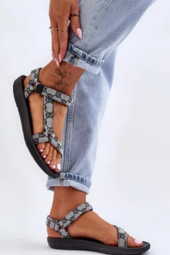 Damskie Boto Damskie Sportowe Sandały We Wzory Biało-Czarne Ultimate