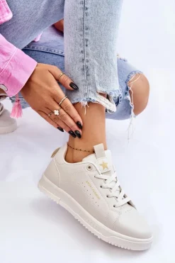 Damskie Boto Damskie Sznurowane Buty Sportowe Beżowe Mikaela