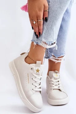 Damskie Boto Damskie Sznurowane Buty Sportowe Beżowe Mikaela