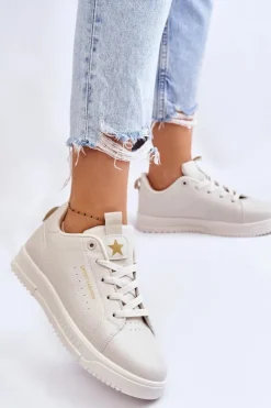 Damskie Boto Damskie Sznurowane Buty Sportowe Beżowe Mikaela