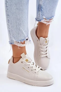 Damskie Boto Damskie Sznurowane Buty Sportowe Beżowe Mikaela