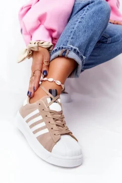 Boto Damskie Tenisówki Biało-Beżowe Los Angeles