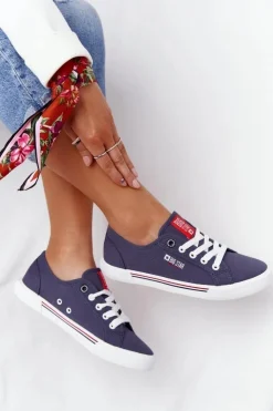 Sale Big Star Shoes Damskie Tenisówki BIG STAR HH274063 Granatowe