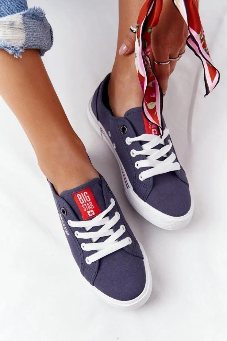 Sale Big Star Shoes Damskie Tenisówki BIG STAR HH274063 Granatowe
