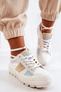 Outlet Big Star Shoes Damskie Tenisówki BIG STAR JJ274480 Białe