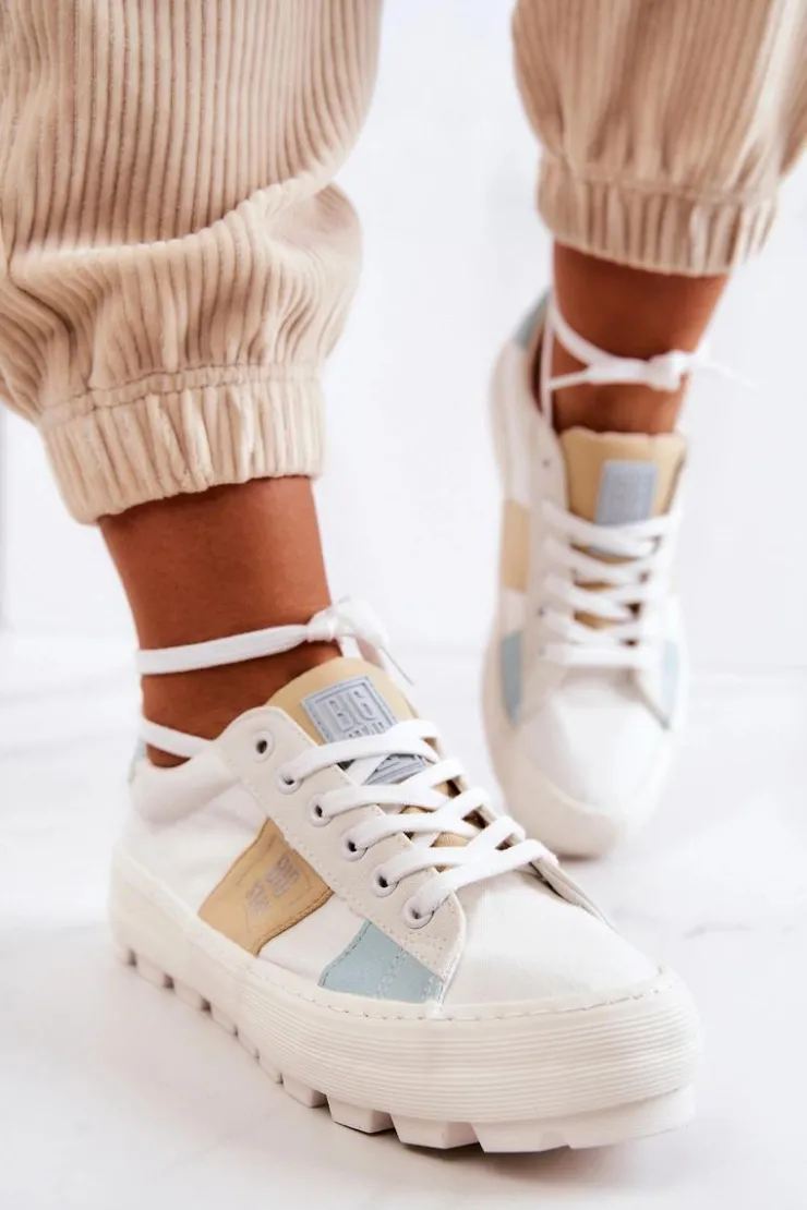 Outlet Big Star Shoes Damskie Tenisówki BIG STAR JJ274480 Białe