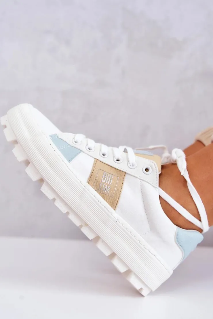 Outlet Big Star Shoes Damskie Tenisówki BIG STAR JJ274480 Białe