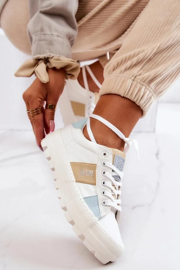 Outlet Big Star Shoes Damskie Tenisówki BIG STAR JJ274480 Białe