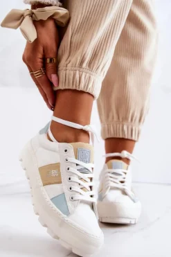 Outlet Big Star Shoes Damskie Tenisówki BIG STAR JJ274480 Białe