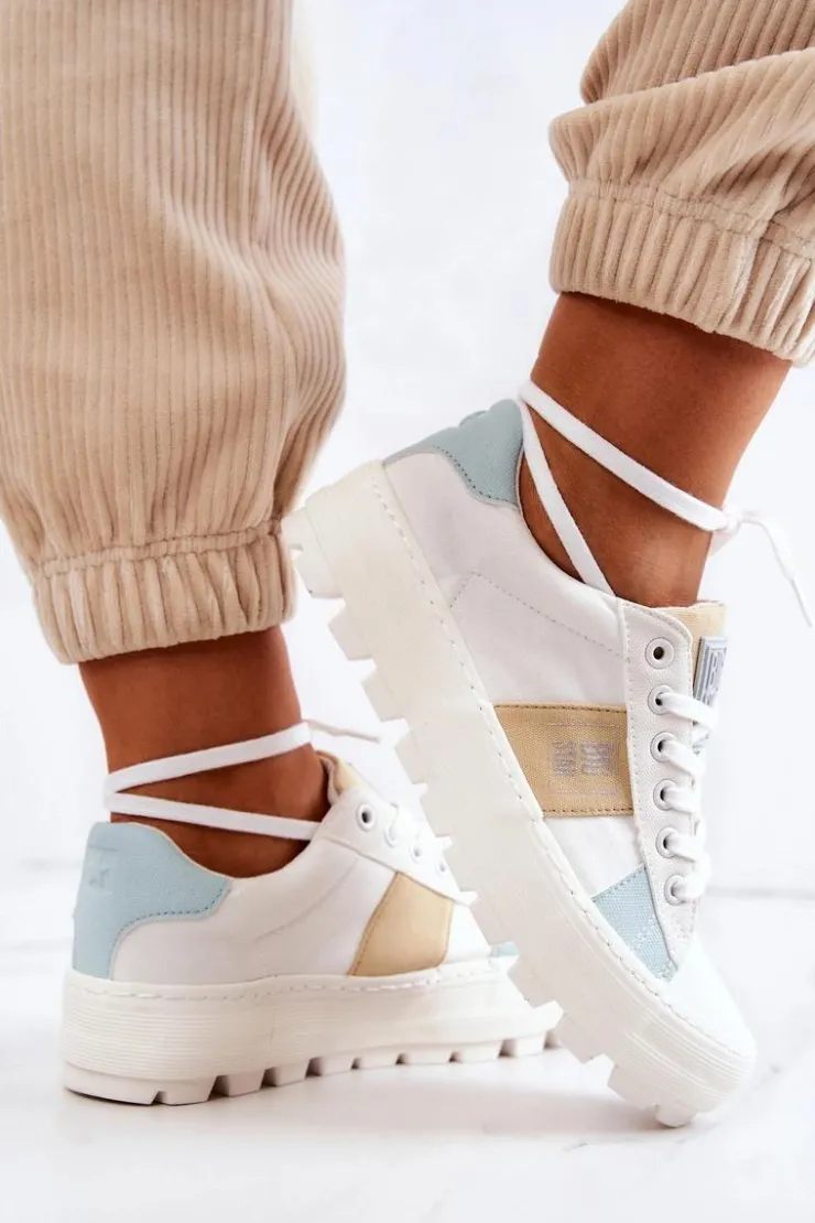 Outlet Big Star Shoes Damskie Tenisówki BIG STAR JJ274480 Białe