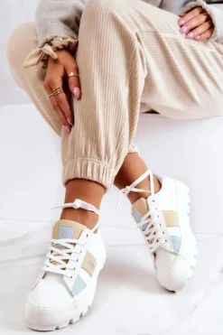 Outlet Big Star Shoes Damskie Tenisówki BIG STAR JJ274480 Białe