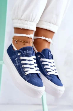 Lee Cooper Trampki Damskie Niskie*Damskie Tenisówki LCW-22-31-0834L Niebieskie