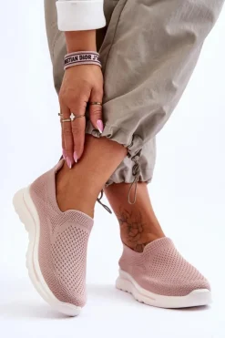 Evento Trampki Damskie Slip-On|Trampki Damskie Niskie*Damskie Tenisówki Materiałowe Wsuwane Różowe Adiora Różowy