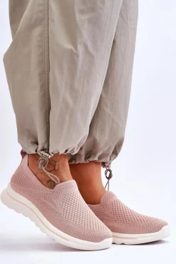 Evento Trampki Damskie Slip-On|Trampki Damskie Niskie*Damskie Tenisówki Materiałowe Wsuwane Różowe Adiora Różowy