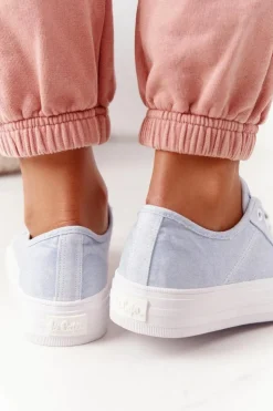 Lee Cooper Trampki Damskie Niskie*Damskie Tenisówki Na Platformie LCW-21-31-0123L Niebieskie
