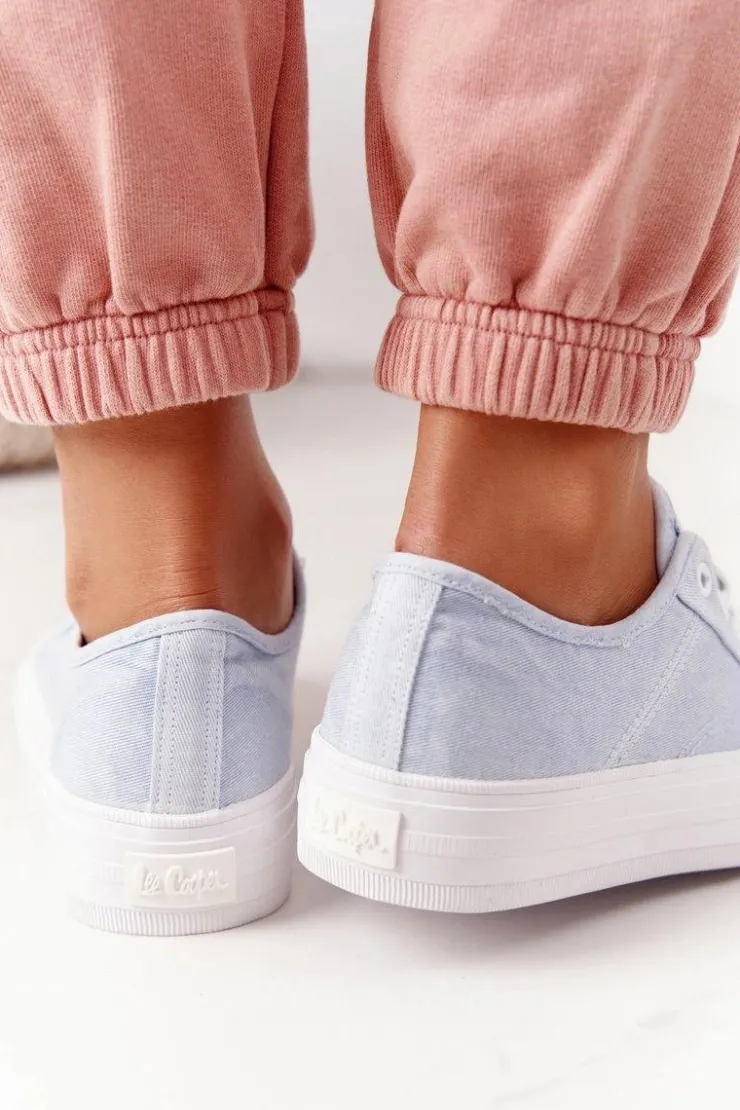 Lee Cooper Trampki Damskie Niskie*Damskie Tenisówki Na Platformie LCW-21-31-0123L Niebieskie