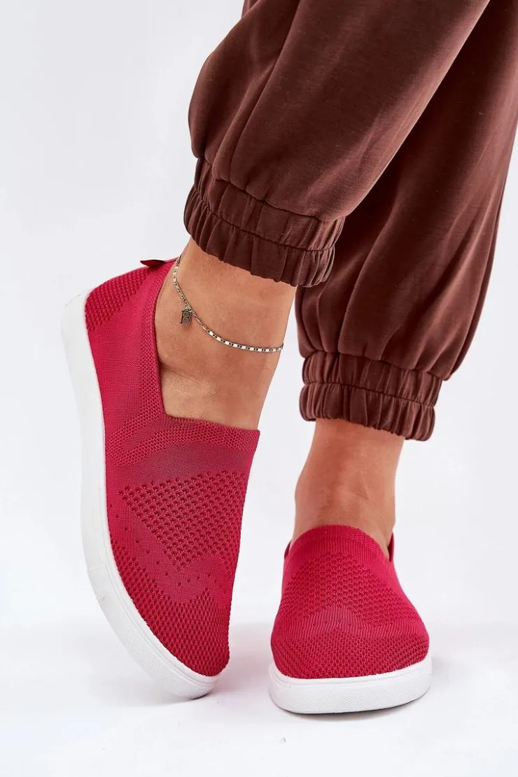 Big Star Shoes Trampki Damskie Slip-On|Trampki Damskie Big Star*Damskie Tenisówki Slip-on Big Star FF274A605 Fuksja Różowy