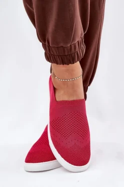 Big Star Shoes Trampki Damskie Slip-On|Trampki Damskie Big Star*Damskie Tenisówki Slip-on Big Star FF274A605 Fuksja Różowy