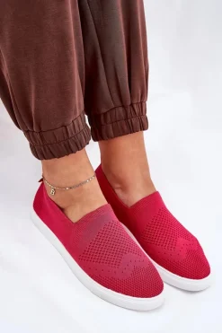 Big Star Shoes Trampki Damskie Slip-On|Trampki Damskie Big Star*Damskie Tenisówki Slip-on Big Star FF274A605 Fuksja Różowy