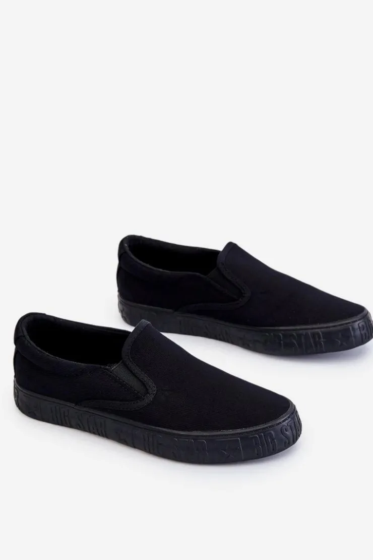 Best Big Star Shoes Damskie Tenisówki Slip-On Big Star LL274392 Czarne