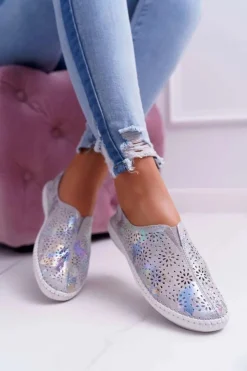 Best Boto Damskie Tenisówki Szare Comfort Munda