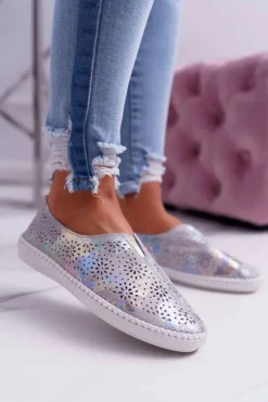 Best Boto Damskie Tenisówki Szare Comfort Munda