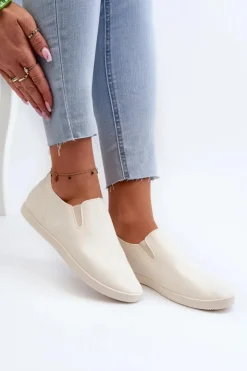 Damskie Boto Damskie Tenisówki Trampki Slip-On Beżowe Lovinia