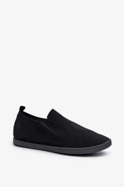 Outlet Boto Damskie Tenisówki Trampki Slip-On Czarne Lovinia Czarny