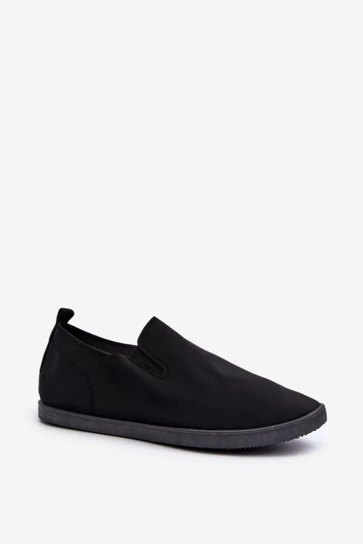 Outlet Boto Damskie Tenisówki Trampki Slip-On Czarne Lovinia Czarny
