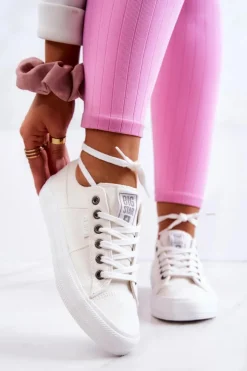 Best Big Star Shoes Damskie Tenisówki Trampki BIG STAR JJ274095 Białe