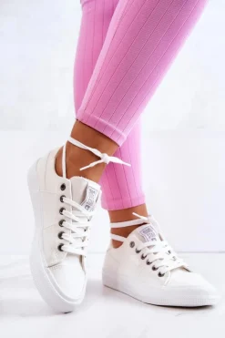 Best Big Star Shoes Damskie Tenisówki Trampki BIG STAR JJ274095 Białe